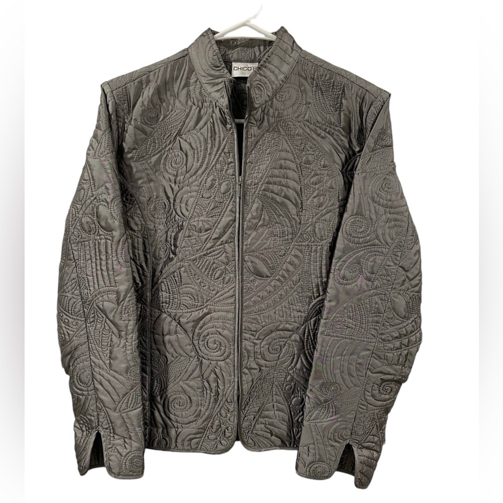 CHICO’S LIGHTWEIGHT QUILTED JACKET, CHICO’S SIZE 1